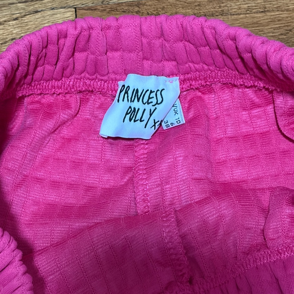 Princess Polly Hot Pink Textured Joggers Quilted - Picture 3 of 5